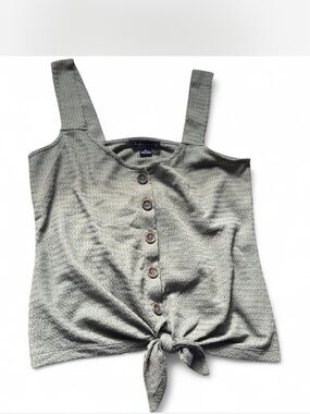 Sanctuary Gray Button-Front Tie Hem Camisole